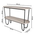Ver imagem 4 de Aparador Requinte Pés de Aço Tubular 120 cm Off White/Preto