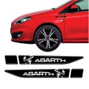 Ver imagem 1 de Adesivo Lateral Abarth Cromado Resinado Fiat 500 Bravo