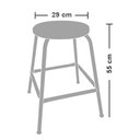 Ver imagem 2 de Banco de Metal Assento Plástico Branco Empilhável e 55cm Altura