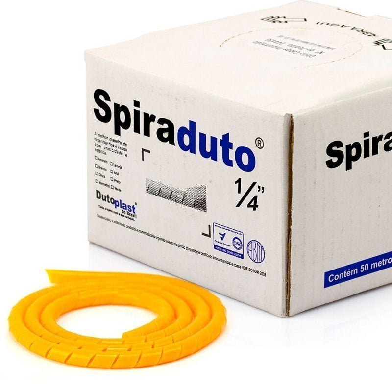 Spiraduto 1/4 Organizador de Cabos - Dutoplast - Laranja 40 Metros - 1