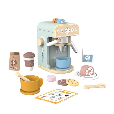 Super Cafeteria, da Tooky Toy - Brinquedo Cafeteira Expresso ou Espresso, de Madeira - Cód. Tj269
