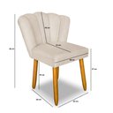 Ver imagem 4 de Poltrona Cadeira Decorativa para Penteadeira Sala de Estar Recepção Pétala em Suede Veludo Cor:
