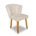 Ver imagem 3 de Poltrona Cadeira Decorativa para Penteadeira Sala de Estar Recepção Pétala em Suede Veludo Cor: