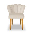 Ver imagem 1 de Poltrona Cadeira Decorativa para Penteadeira Sala de Estar Recepção Pétala em Suede Veludo Cor: