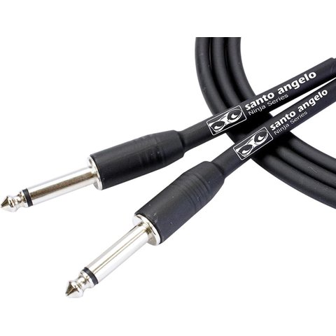 Cabo de Guitarra Ninja Cable 0,20 Mm Conector P10/p10 15ft 4,57 Metros Preto