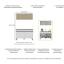 Ver imagem 4 de Armário de Cozinha Compacta 120cm Veneza Multimóveis V2140 Branco/Preto