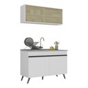 Ver imagem 1 de Armário de Cozinha Compacta 120cm Veneza Multimóveis V2140 Branco/Preto