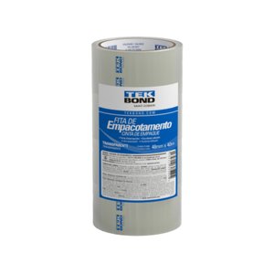 Kit 4 Fitas Tekbond Larga P/ Empacotamento Embalagens 48mmx40m Cor:4 Transparente