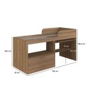 Ver imagem 3 de Cama Solteiro com Porta Escrivaninha Retrátil e Prateleiras Cor:mel