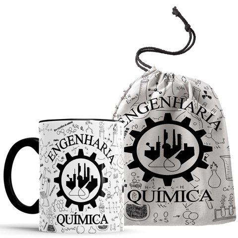 Caneca Engenheiro Engenharia Química com Saquinho