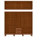 Ver imagem 3 de Guarda Roupa Bipartido 10 Portas 2 Gavetas com Espelho Linha Cobre 1276c Castanho Finestra