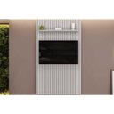 Ver imagem 1 de Home P/ Tv até 55 Pol Pratic Ripado C/ 1 Prateleira 143x240cm Bali - Dj Móveis