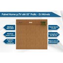 Ver imagem 2 de Home P/ Tv até 55 Pol Pratic Ripado C/ 1 Prateleira 143x240cm Bali - Dj Móveis