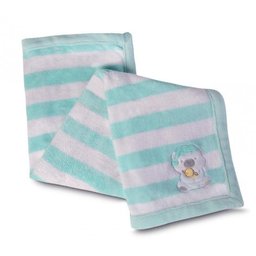 Manta para Bebê Fleece Bordada Mini com 1 Peça | Lepper - Verde Água - 1 Manta para Bebê Fleece Bordada Mini com 1 Peça | Lepper - Verde Água - 1