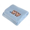 Ver imagem 1 de Manta Fleece Lisa Bordada Mini com 1 Peça | Lepper - Azul Claro
