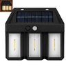 Luminaria Solar Arandela Led Sensor de Movimento Presença Filamento Iluminaçao Ambiente Externo Jard - 13