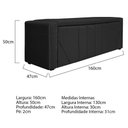 Ver imagem 5 de Calçadeira Baú Queen 160 Cm Para Cama Box Corano Preto