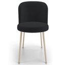 Ver imagem 3 de Cadeira para Sala de Jantar Cozinha Estofada Gavi Arena L02 Bouclê Preto - Lyam Decor