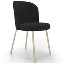 Ver imagem 1 de Cadeira para Sala de Jantar Cozinha Estofada Gavi Arena L02 Bouclê Preto - Lyam Decor