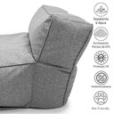 Ver imagem 3 de Puff e Apoio Brisa Conforto para Áreas Externas Good Pufes Poltrona Enchimento Perolas Eps Cor Cinza