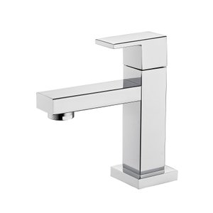 Torneira Banheiro Baixa Quadrada Cromada:cromado