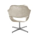 Ver imagem 2 de Poltrona Zara Giratória Base Metal Suede Espuma D28 Bege Bella Decor