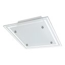Ver imagem 4 de Lustre Plafon de Vidro para 02 Lâmpadas Sobrepor - Ideal Sala Cozinha Banheiro Quarto 30 Cm - Fosco