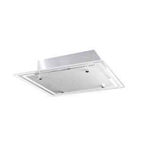 Lustre Plafon de Vidro para 02 Lâmpadas Sobrepor - Ideal Sala Cozinha Banheiro Quarto 30 Cm - Fosco