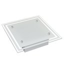 Ver imagem 3 de Lustre Plafon de Vidro para 02 Lâmpadas Sobrepor - Ideal Sala Cozinha Banheiro Quarto 30 Cm - Fosco