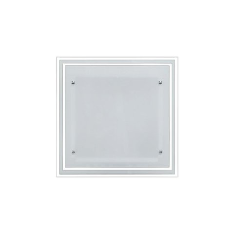 Lustre Plafon de Vidro para 02 Lâmpadas Sobrepor - Ideal Sala Cozinha Banheiro Quarto 30 Cm - Fosco