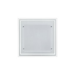Lustre Plafon de Vidro para 02 Lâmpadas Sobrepor - Ideal Sala Cozinha Banheiro Quarto 30 Cm - Fosco - 2