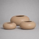 Ver imagem 1 de Trio de Vasos Redondo Decorativo de Cerâmica para Sala e Mesa Dunas