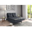 Ver imagem 1 de Sofá Cama Casal Net Versatile Suede Amassado Chumbo 1,93M (L)