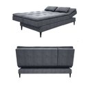 Ver imagem 3 de Sofá Cama Casal Net Versatile Suede Amassado Chumbo 1,93M (L)