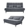 Sofá Cama Casal Net Versatile Suede Amassado Chumbo 1,93M (L) - 2