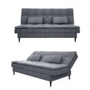 Ver imagem 2 de Sofá Cama Casal Net Versatile Suede Amassado Chumbo 1,93M (L)