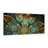 Quadro Flor Vitral Decorativo em Tecido Canvas 130x60 - 1