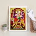 Ver imagem 2 de Quadro Decorativo Durga- Deusa Hindu 24x18cm - com Vidro:madeira Preta