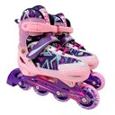 Ver imagem 1 de Patins Roller Inline Tamanho Ajustavel 34-37 Rosa Unitoys