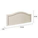 Ver imagem 3 de Cabeceira King Curva Luxo 193x60 Suede Off White - Tachas Fumê