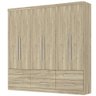 Guarda Roupa Casal 6 Portas 6 Gavetas Munique Avelã Rústico - Eucamóveis - 4