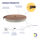 Ver imagem 3 de Moldura Painel Ripado Eva Adesivo Urânio 5cmx5mm 10 Metros - Marrom