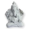 Deuses Indianos em Resina P - Escolha o Seu:ganesha Meditar 6cm Branco - 1