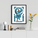 Ver imagem 2 de Quadro Decorativo Orixá ogum 33x24cm - com Vidro:madeira Branca