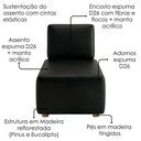 Ver imagem 7 de Sofa Modular 2 Lugares e Chaise Block Pes Madeira Courino Tcs 724 Moll