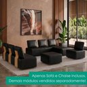 Ver mais imagens de Sofa Modular 2 Lugares e Chaise Block Pes Madeira Courino Tcs 724 Moll