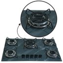 Ver imagem 4 de Cooktop 5bocas Tripla Chama 127/220v Marmo Cinza