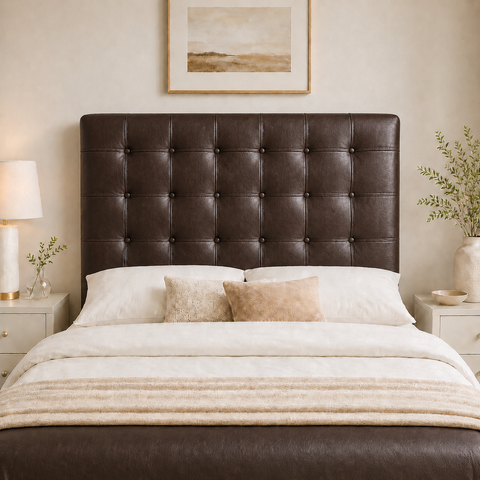 Cabeceira Ana Estofada Corino Modena p/ Cama Box Casal Queen 160cm Quarto