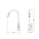 Ver imagem 6 de Torneira para Cozinha de Mesa Bica Alta Gali Docol