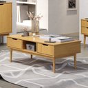 Ver imagem 7 de Conjunto com Rack e Mesa de Centro em Madeira Maciça Nórdica Yescasa